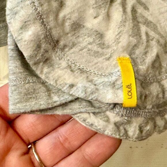 Lole Chevron Cowl Neck Performance Lightweight Long Sleeve Gray Shirt M - Picture 3 of 10